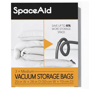 SpaceAid Vacuum Seal Bags Medium 3 Pack