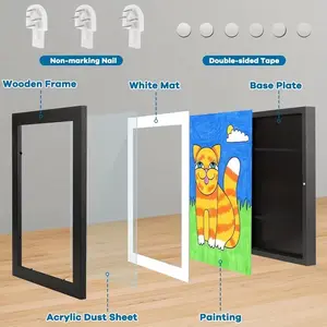 Art Frame Replacement Panel, 8.5x11 Inch Front Opening Kids Art Project Display, Ideal for Christmas Gifts & Graduation Photos