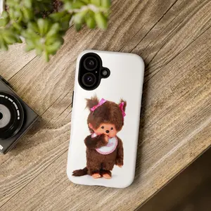 Monchhichi Phone Case – Cute Retro Doll Protective Cover, Cute Phone Case, Gift for Women, Mom, Sister, Friend, Him/ Her, Birthday - iP Xr, 11, 12, 13, 14, 15, 16, 17, S21, 22, 23, 24, 25 - Tough Case, MagSafe Case, Phone Case