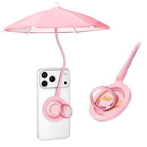 Phone Umbrella for Sun,Magnetic Cellphone SunShade Shield Umbrella,Universal Phone Sun Blocker Cover Visor for Beach Pool Accessories Travel Vacation Essentials Outdoor Video Photo Watching Anti-Glare Foldable Gadget Portable