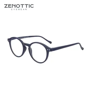 ZENOTTIC Custom Prescription Glasses Retro Round Optical Eyeglasses Anti Blue Light Hyperopia/Progressive/Myopia for Women Men