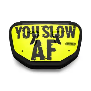 Battle Slow AF Chrome Football Back Plate - High-Impact Foam Interior, Curved Design for Max Energy Disbursement, Universal Fit, Adult & Youth Sizes