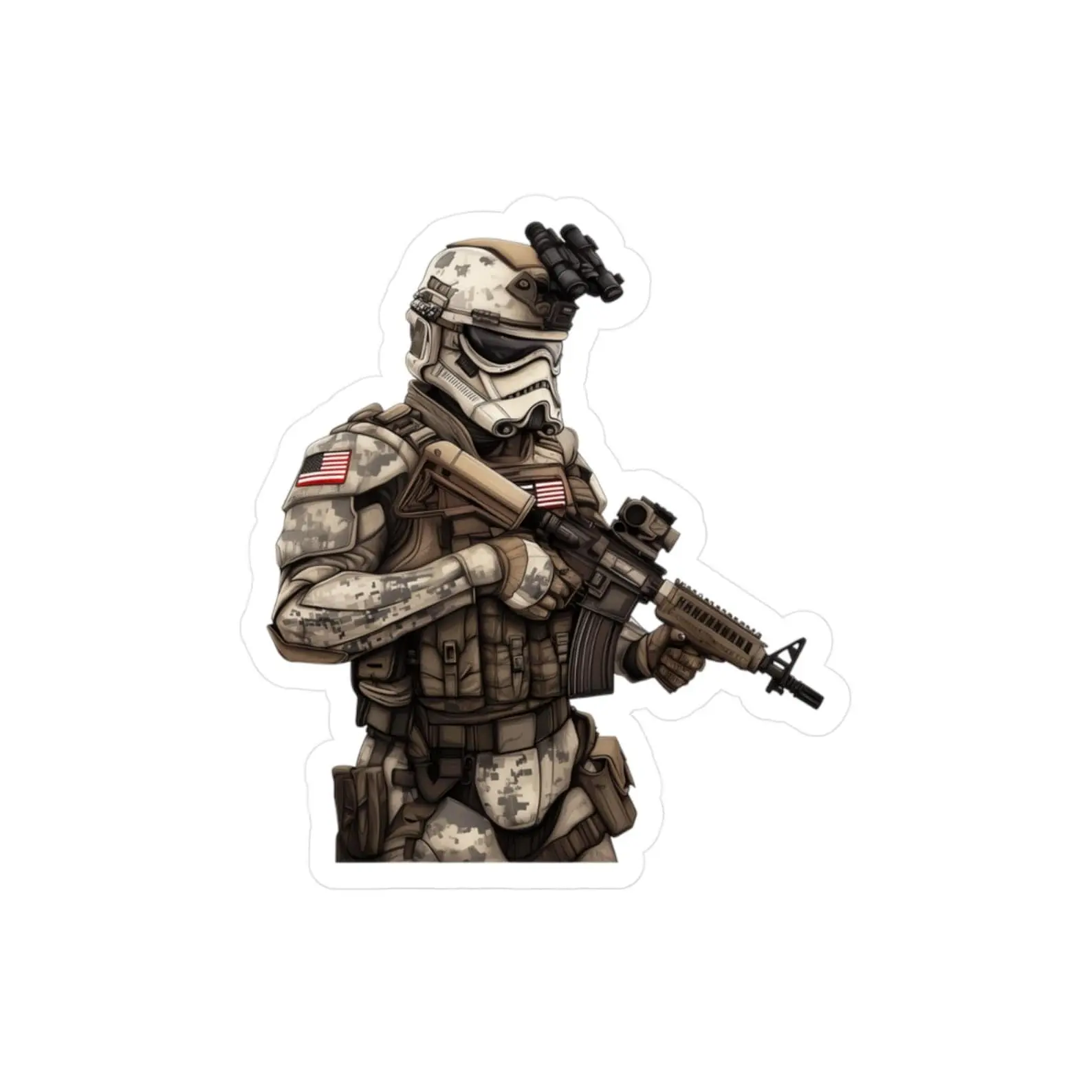 tacticool clone trooper, Hard Hat Sticker, Bue Collar Sticker, Construction Sticker, Hard hat stickers, lunchbox sticker