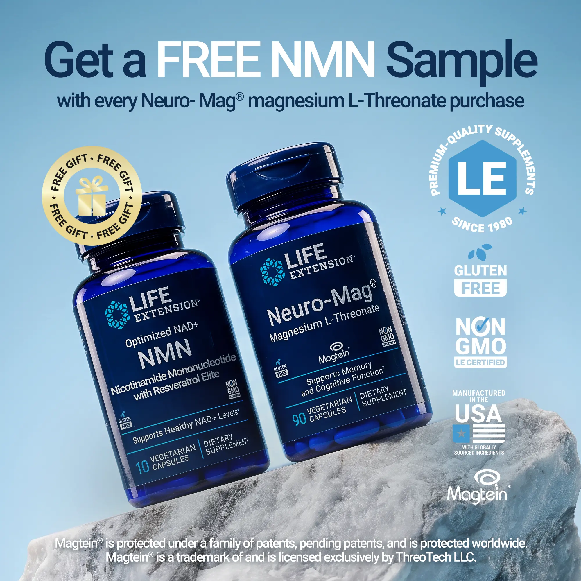 Life Extension Neuro-Mag® Magnesium L-Threonate 90 Vegetarian Capsules