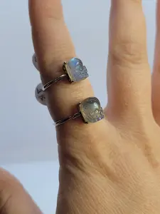 .925 Silver, Adjustable, Labradorite Pixiu ring