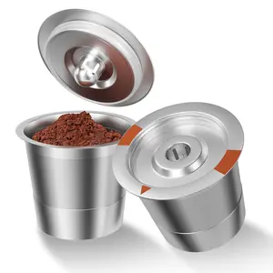 Reusable K Cups Coffee Pods for Keurig: Full Stainless Steel Refillable K Cups Coffee Filter Compatible 1.0 and 2.0 Coffee Makers-brewers