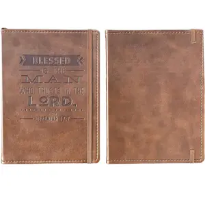 Blessed is the Man Who Trusts in the Lord Leather Journal - Perfect for Note-taking and Writing