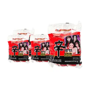 Nongshim Shin Ramyun " Pick" Korean Instant Noodles - 4 Pack (480g x 4) - Classic Spicy Flavor, Value Bundle