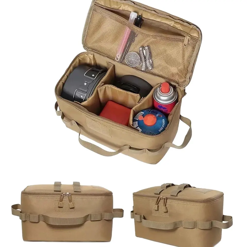 Outdoor Camping Cook Kit Organizer - Compact Gear Storage Bag for Camping, Hiking, Picnic