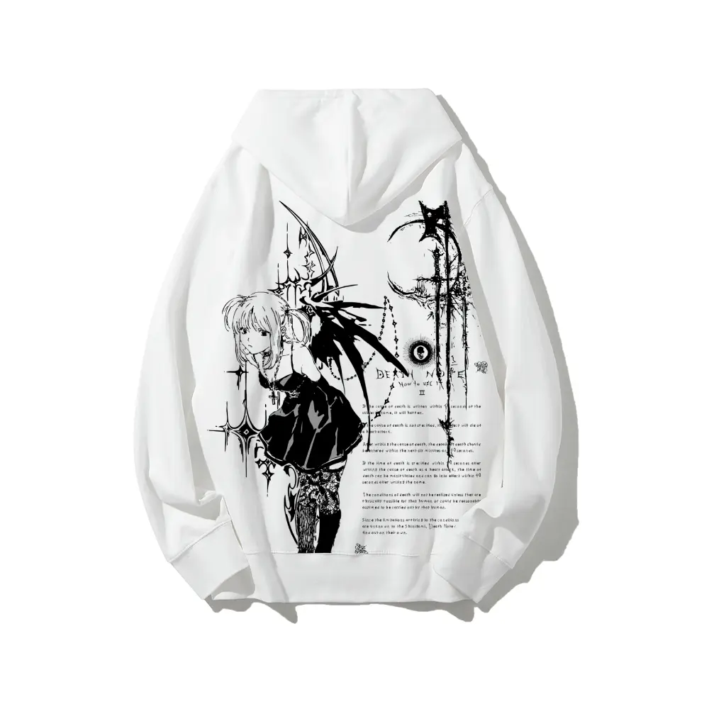 Death Note Misa Amane Anime Hoodie Pullover Cotton Streetwear Unisex Casual Couple Gift 100% Pure Breathable Eco-friendly Micro Elasticity