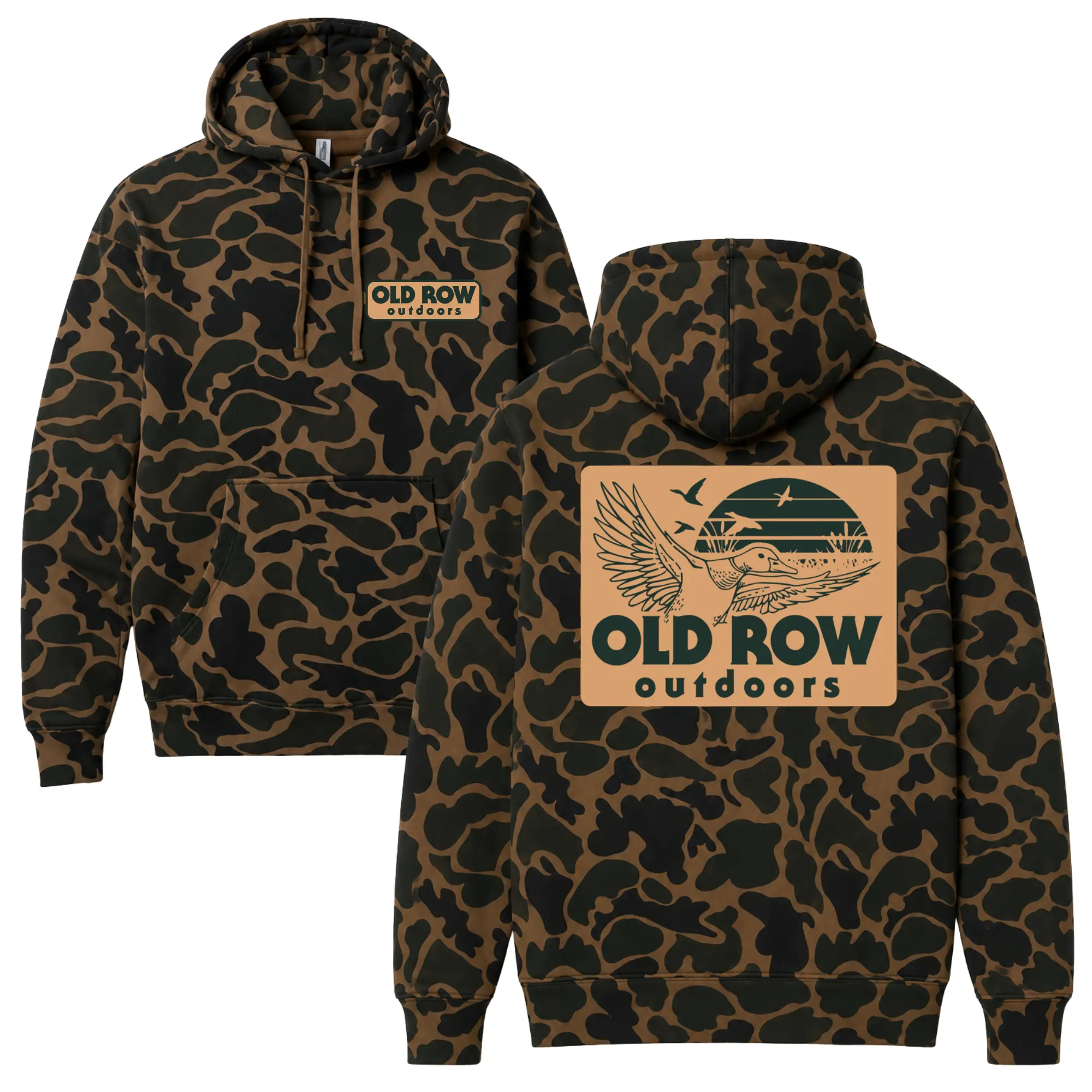 Old Row Outdoors Duck Camo Hoodie For Men And Women, Camo Pattern Hunting Hoodie, Old Row Outdoors Hoodie, Duck Camo Hoodie, Gift For Men