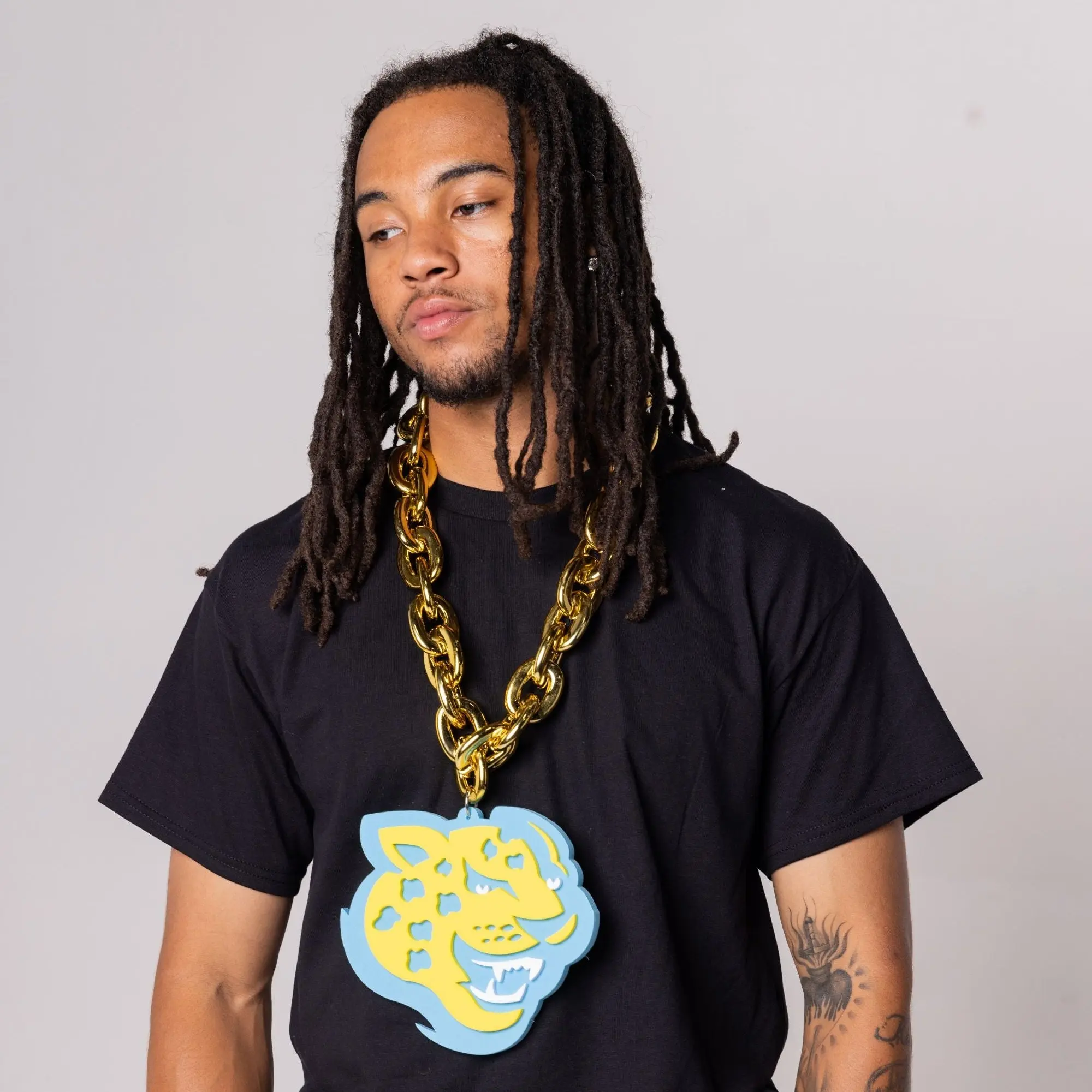 Southern University Jaguars HBCU Big Chain Necklace with 3D Foam Pendant