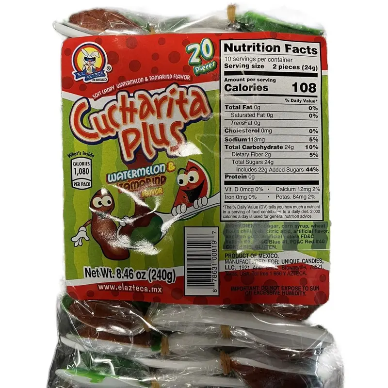 Cucharitas Plus Mango Tamarind/ Watermelon Tamarind 20 count Candy