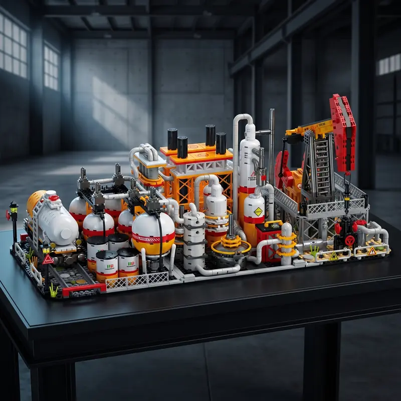 Chemical Plant 3-in-1 Building Blocks Set, Industrial Scene Bricks Kit,  Educational & Collectible, Highly Detailed with Multiple Modules, Ideal for  STEM Learning & Desk Decoration - TikTok Shop