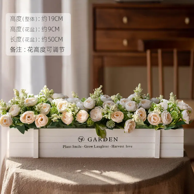 Milan Ball Tea Bud Champagne White Wood Fence