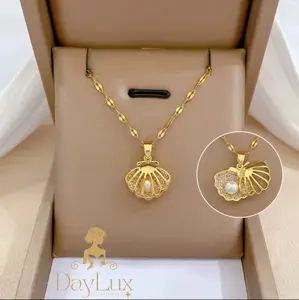 18K Gold-Plated Seashell Pearl Necklace