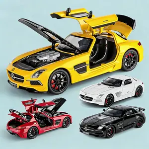 Mercedes-Benz Sls Amg Diecast Model Car, High-End Alloy Construction, Detailed Design & Interactive Features, Perfect Gift Choice, Diecast Collectible