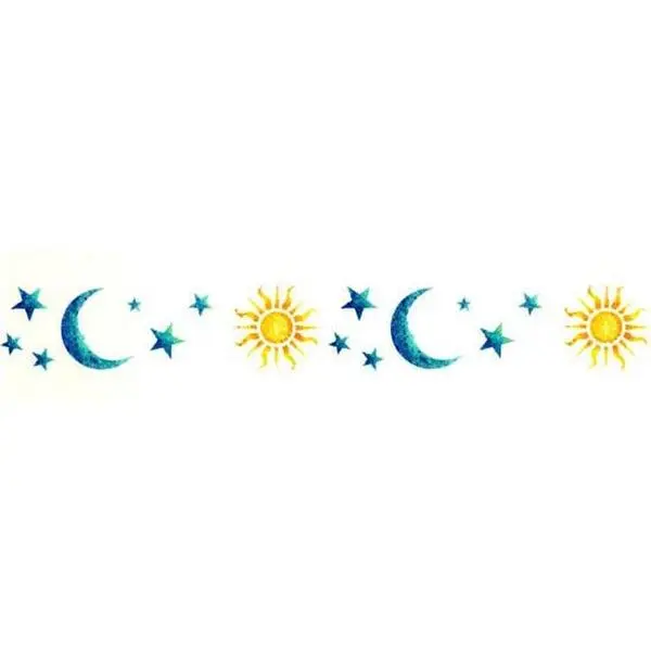 Simply Celestial Border Wall Stencil