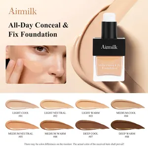 AIRMILK Clean Invisible Foundation Makeup Dewy & Glowy Natural Finish Buildable Coverage Skin-Like Smooth Look Vegan Formula