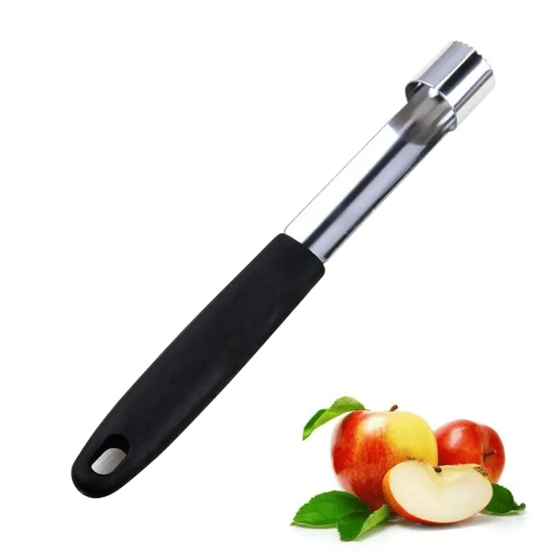 [Stainless Steel Apple Corer] 1pc Stainless Steel Apple Corer with Slicer and Seeder | Easy-Use Kitchen Tool for Removing Cores and Seeds from Fruits and Vegetables | Modern Kitchen Gadget, Durable Kitchen Tool, Fruit Slicer