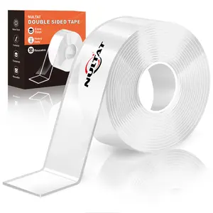Strong Double Sided Tape Heavy Duty Double Sided Tape for Walls, 1.18" x 120" Clear Nano Tape Double Sided Mounting Tape, Removable Wall Tape for Hanging Picture, Poster, Carpet (10FT)