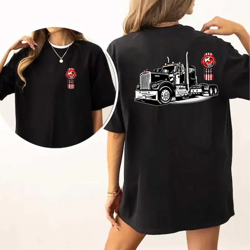 Kenworth Chrome Dream Cotton T-Shirt, Unisex Casual Classic Prints, Comfort Top, Shiny Truck Logo, Relaxed Fit for Roadside Stops, Awesome Gift for Truck Fans