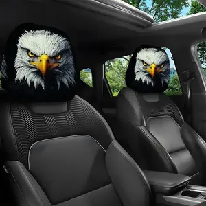 2pcs 11x10.2 inch Sharp Eagle Stare Pattern Car headrest covers,Universal,easy to install,and durable car interior seat accessories.Suitable for daily commutes and travel,these are ideal gifts for car enthusiasts and as holiday presents,0109LYY