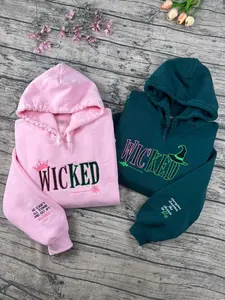 Wicked Embroidery Hoodie, Wicked Fan Gift Sweatshirt, Defy Gravity Sweatshirt, Wizard of Oz , Broomstick