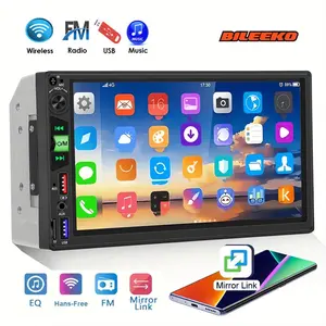 Bileeko 7 Inch Touch Screen Bluetooth-compatible Car Multimedia Player, Fm Radio with Smartphone Mirroring and Rear Camera Support, Car Video Player