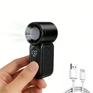 Mini Portable Handheld Fan, 5-speed Wind Speed Cooling Fan with Digital Display, Rechargeable Fan Suitable for makeup gift indoor & Outdoor Use