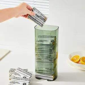 Wall Mounted Underwear Storage Box, Multipurpose Translucent Socks Organizer Garbage Bag Storage Rack for Bathroom Kitchen (Translucent Green)