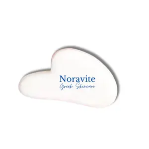 Noravite Greek Skincare Heart-Shaped Gua Sha Facial Beauty Massager assisting Face Lifting Device