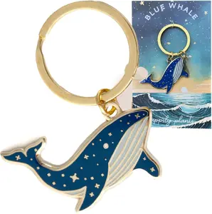 Premium Craftsmanship - Blue Whale & Stars Keychain, Marine Ocean & Sea Keychain Gifts, Bag Purse Charm