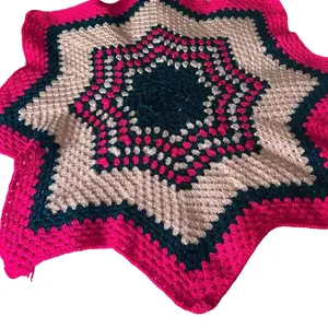 Soft Acrylic 8-Point Star Crochet Blanket