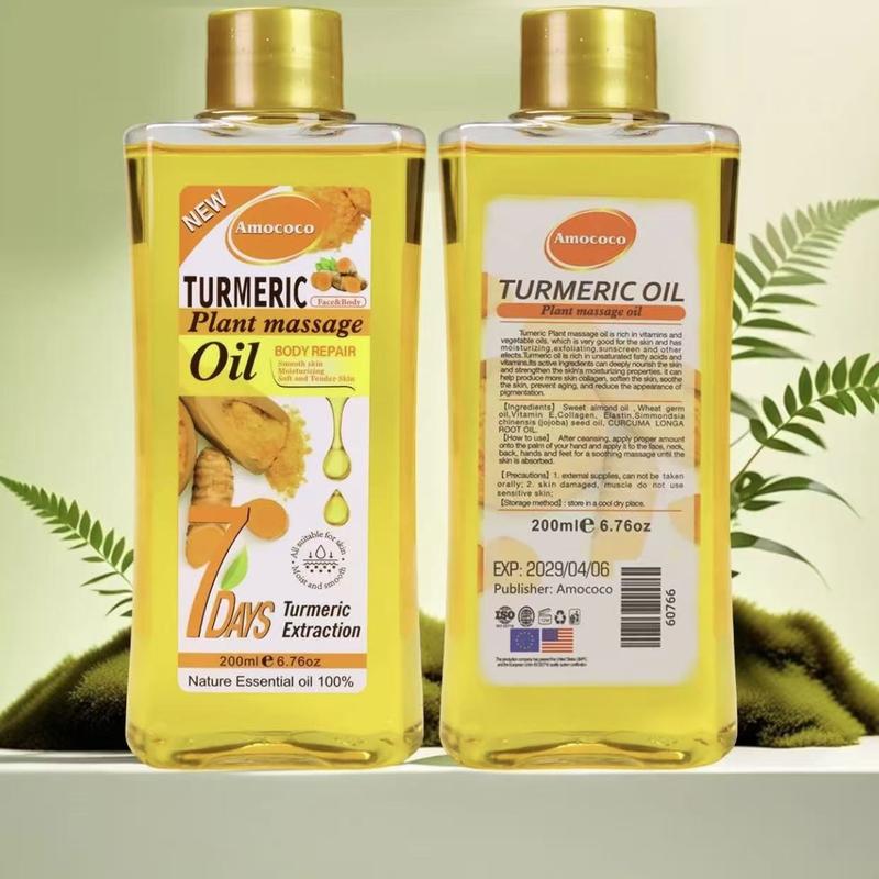 (Buy 3 get 1 girft)Turmeric Oil, Facial and Body Massage Oil, Winter Facial Moisturizing Massage Oil, Winter Body Care Oil, Top Choice for Spa Massage Oil, Suitable for All Skin Types