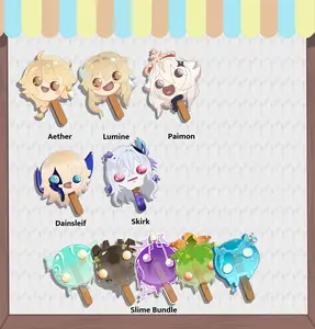 Main cast and Friends Genshin Popsicle Pins