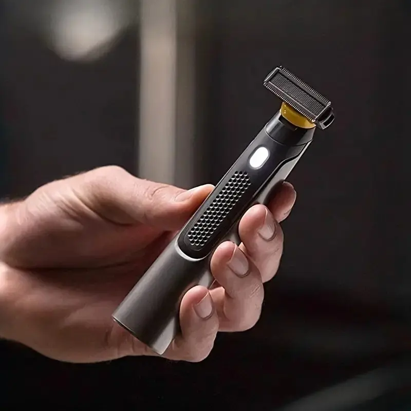 New Rechargeable Shaver, Beard & Body Hair Trimmer, Cordless Rechargeable Trimmer, Wireless Trimmer, Grooming Tool Set, Ideal Gift for Men, Precision Edge Cutting Design