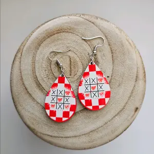 XOXO valentine tic-tac-toe earring Female Retro