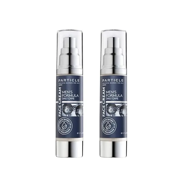 Particle 6-in-1 Face Cream for Men, Men’s Daily Hydrating Moisturizer with Vitamin C, Healthy Skin Support, Pack of 2, 1.7 FL OZ
