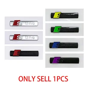 1pcs Sline Car Emblem for Audi A3 A4l/a6l/q3/q5l/q2l, Side Panel Body Modification Sticker, Multi-Color Options Available