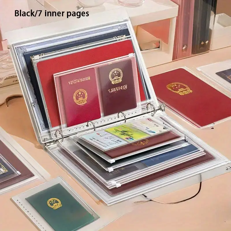 A4 B5 Loose Leaf Document Storage Bag, 1 Count/5 Counts Protective Sleeve Archive Book for Bills and Documents, Office Stationery & Supplies