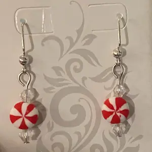 Peppermint candy earrings