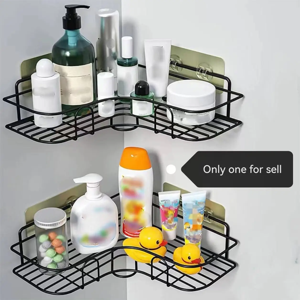 Bathroom Storage Rack, Punch-free Shower Caddy Shelf, Bathroom Corner Bath Storage Holder, Triangular Organizer Rack, Bathroom Accessories