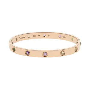 Pre-owned Cartier Love Bangle Bracelet Size 17