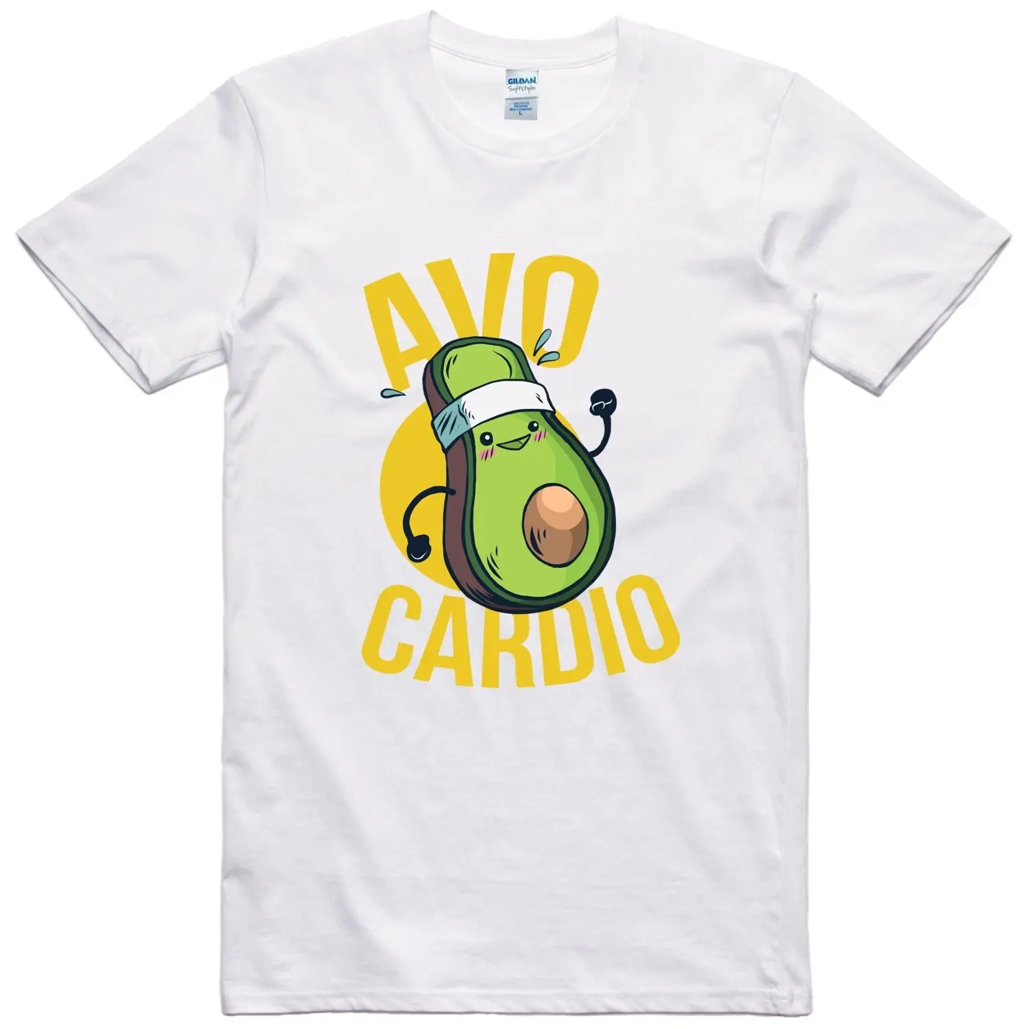 Vegan Vegetarian Funny T-Shirt, 100% Cotton Tee Avo Cardio, Graphic Tee, Unisex T-Shirt All Size Top Womenswear