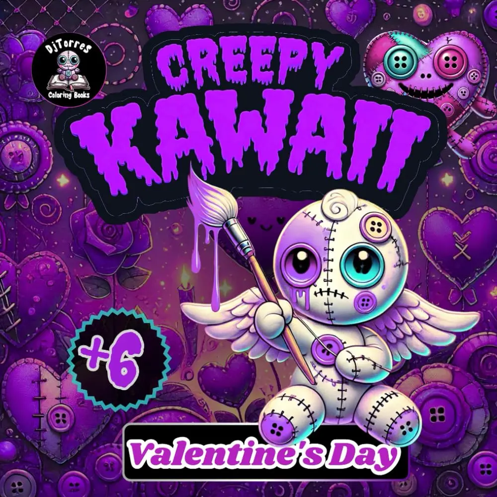 Creepy Kawaii Valentine's Day: A Terrifyingly Adorable Spooky Coloring Book for Kids and Young Adults. 30 High-Definition Drawings (Kawaii Coloring Book)