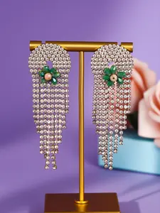 Boho Style Artificial Crystal Decor Dangle Earrings, Teardrop Earrings, Fashionable Jewelry for Women, Trendy All-match & Exquisite Jewelry for Birthday Gift