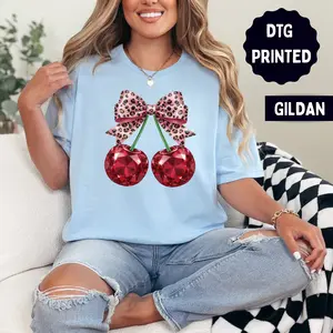 Gemstone Cherries Bow Tee
