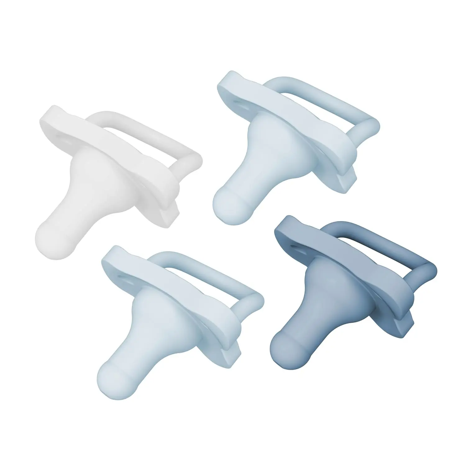 Baby Silicone Pacifiers, 4-Pack Packaged Set for 0-6m Infants, BPA Free, Safe Colors, Vibrant Pacifier Shades