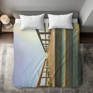 360 Stand King Size Duvet Cover - Footbridge Hygge Landscapes Design, Cozy Weighted Textile Bedding for Home Decor, Weight, Decorative Duvet Cover